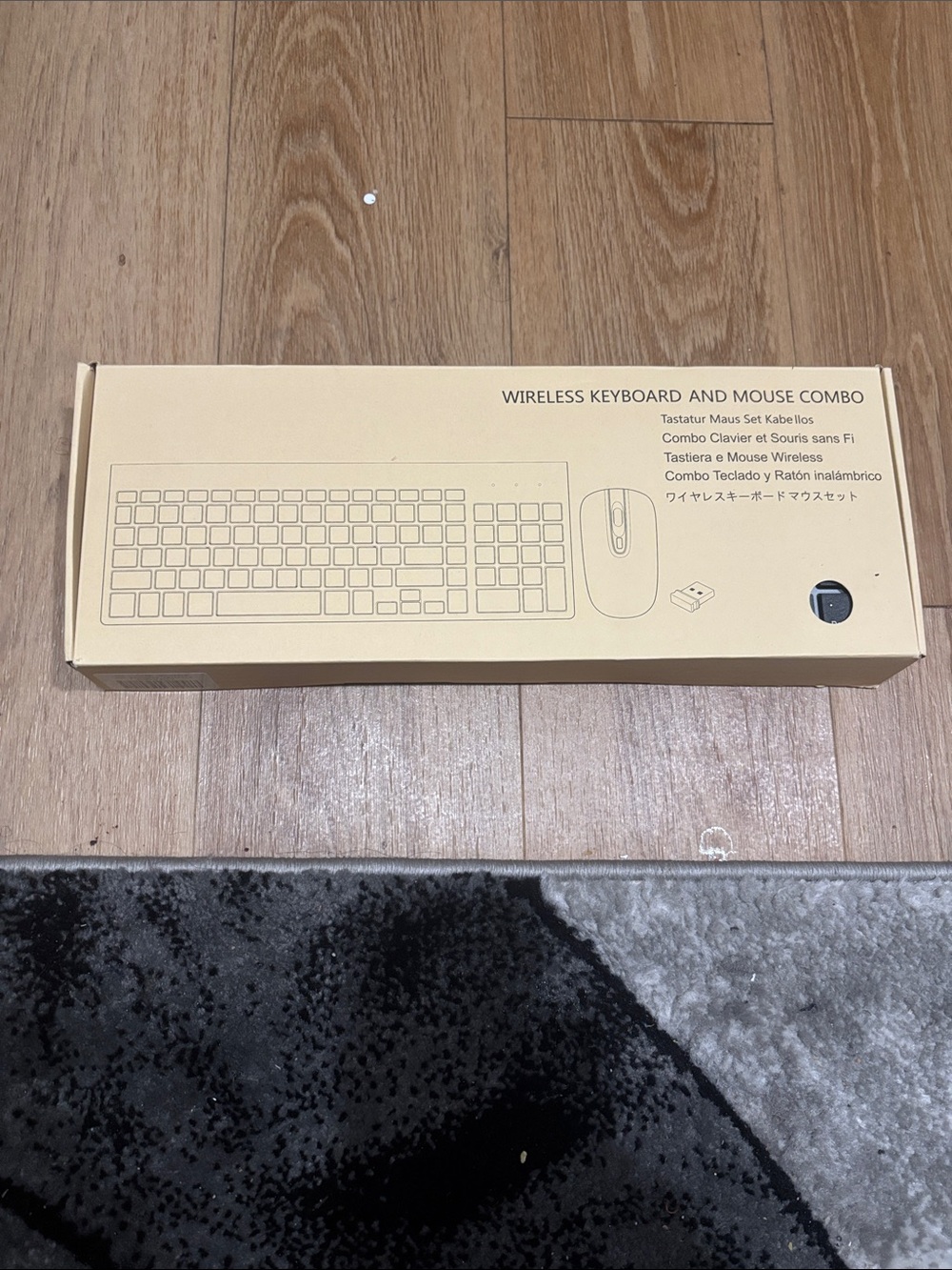 Wireless Keyboard and Mouse Combo - Beige Compact Set